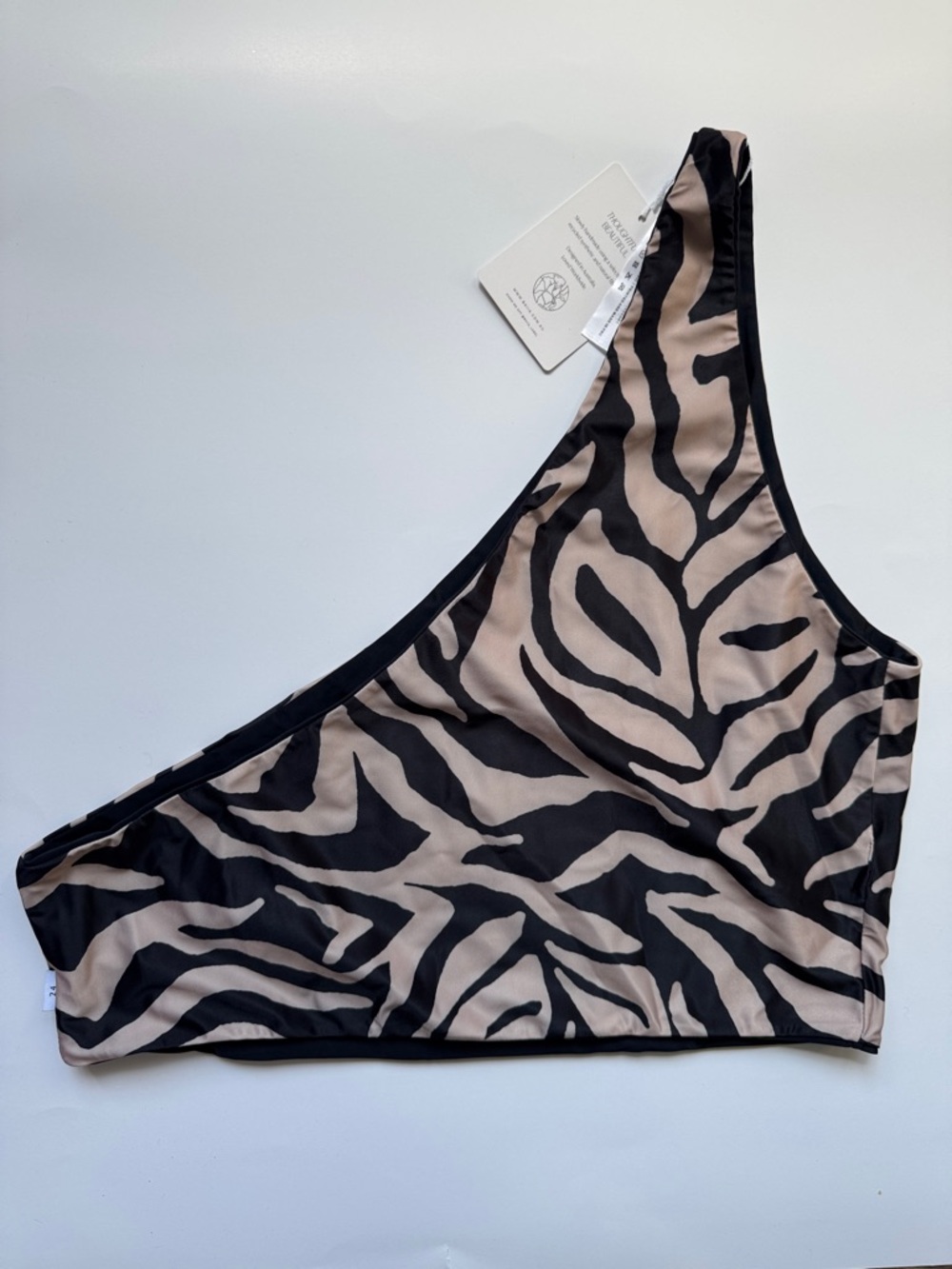 Baiia One-Shoulder Print Bikini Top